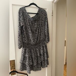 Flouncy off shoulder Michael Kors dress with paisley print XL